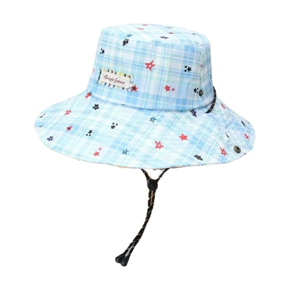 Women's Portable Sun Hat with Solar Protection at Tesa Larga, Japanese Style, Breathable, Quadri, Fishing, Horse Riding