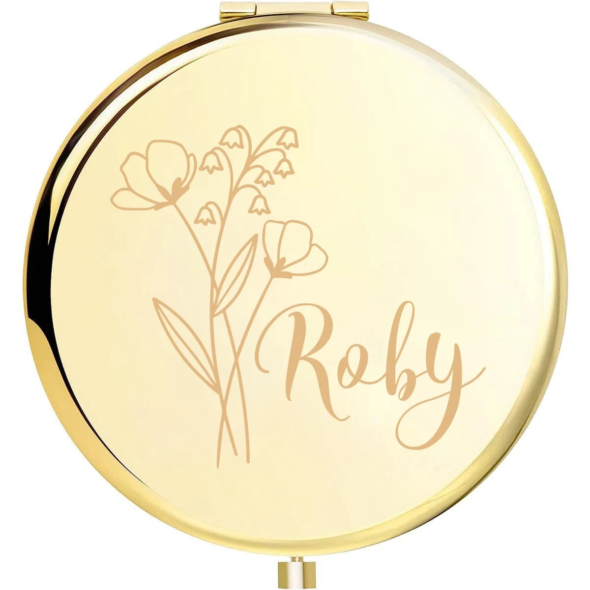 1pc Laser Engraving Mirror with Custom Name With Pretty Creative Flower Name Wedding Guest Gifts
