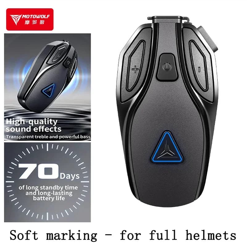 Bluetooth headset for motorcycle helmet for helmet/open helmet, waterproof, with noise cancellation, Bluetooth speaker for helmet