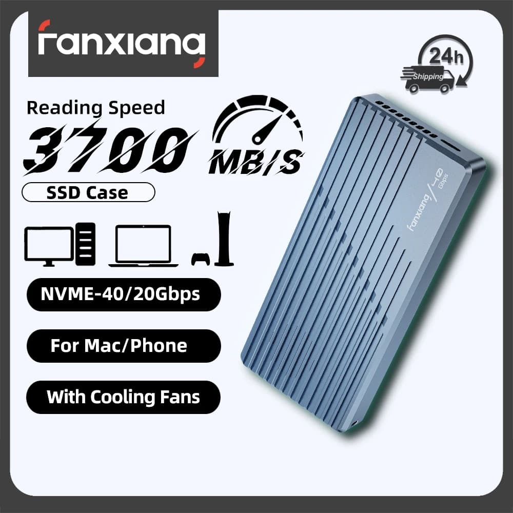 Fanxiang 40Gbps M.2 NVME SSD Enclosure USB4.0 Adattatore Esterno Supporta Chiavi M Per Dischi 2230/2280 Box SSD Case MP400