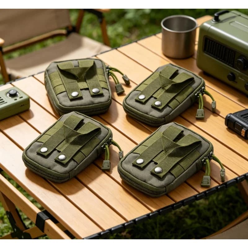 Borsa da cintura per accessori di emergenza all'aperto, borsa per il pronto soccorso in nylon portatile per campeggio e alpinismo