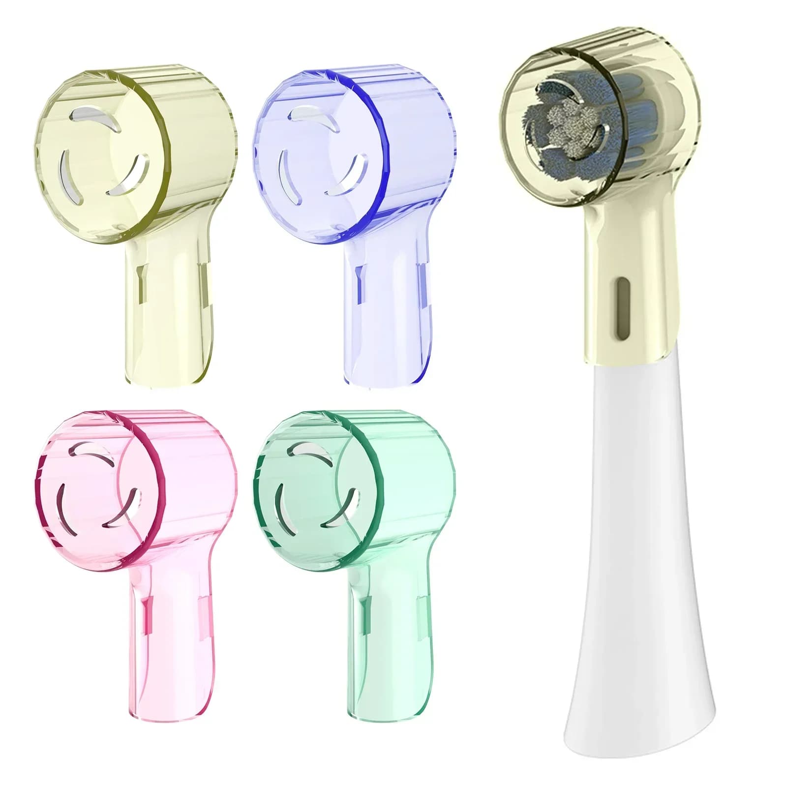 Nuovi cappucci antipolvere per spazzolini compatibili con le testine di ricambio Braun Oral B e iO Series, protezioni per testine di spazzolini elettrici.