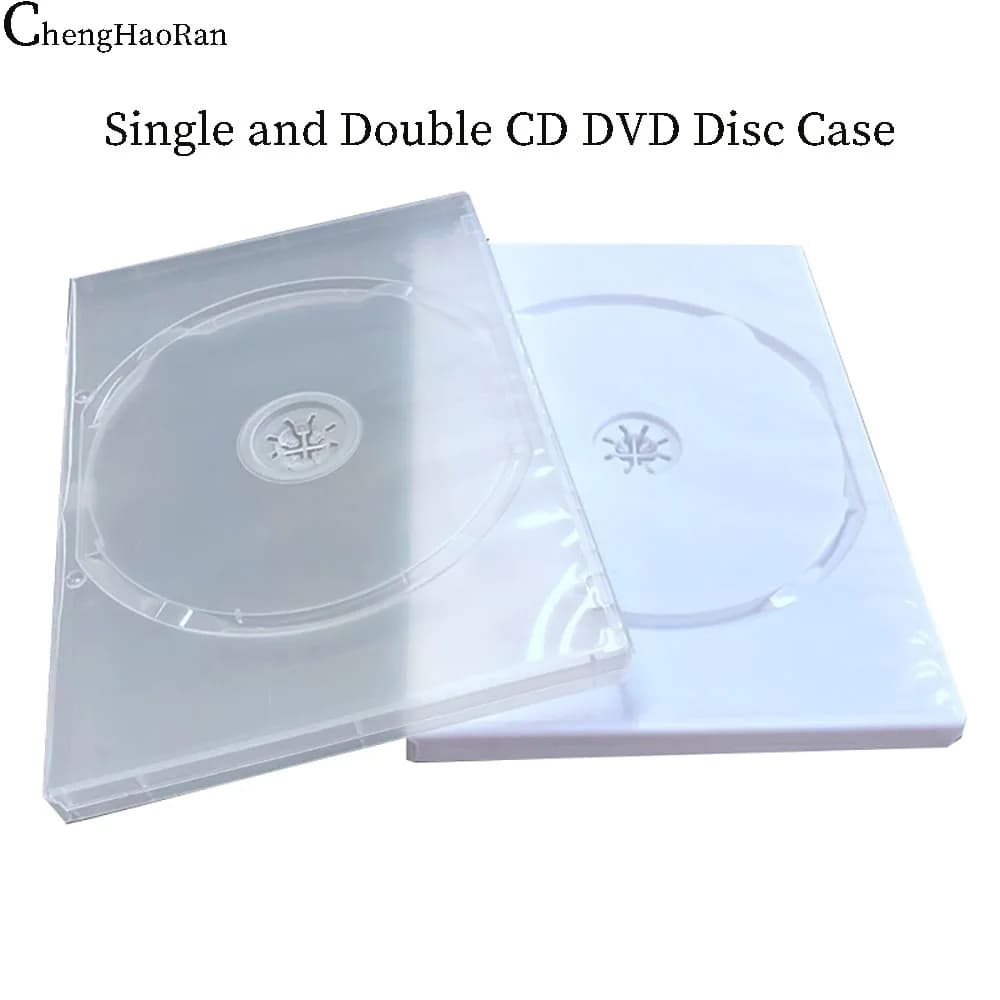 Cheng Haoran 1/5/10PC Plastica Trasparente Singolo Disco Doppio Disco CD DVD Scatola di Immagazzinaggio Disco Dedicato Disco Borsette
