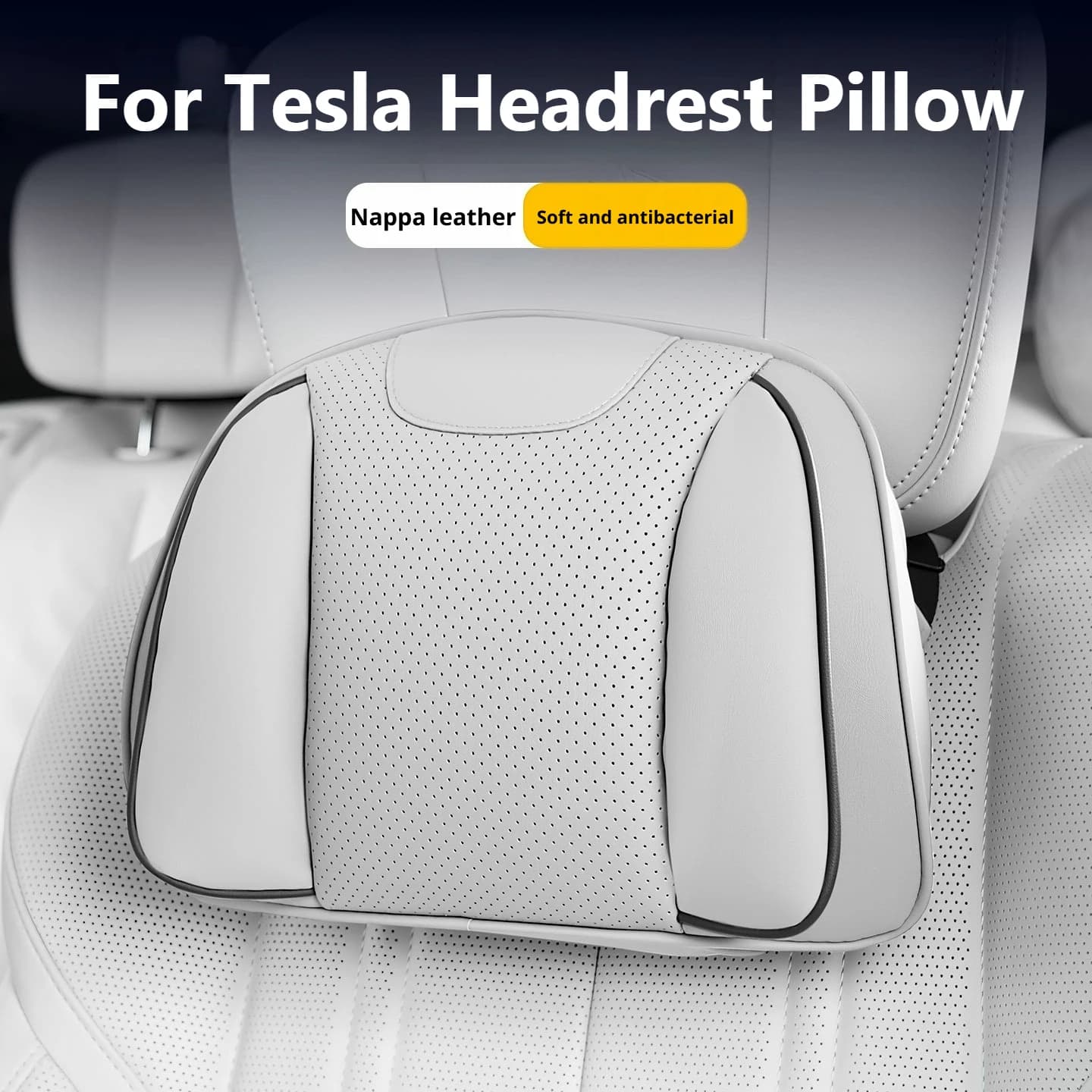 For Tesla Car Headrest Pillow Lumbar Support Premium Quality Breathable Fit Model 3 Model Y Highland Model S Cybertruck Model X