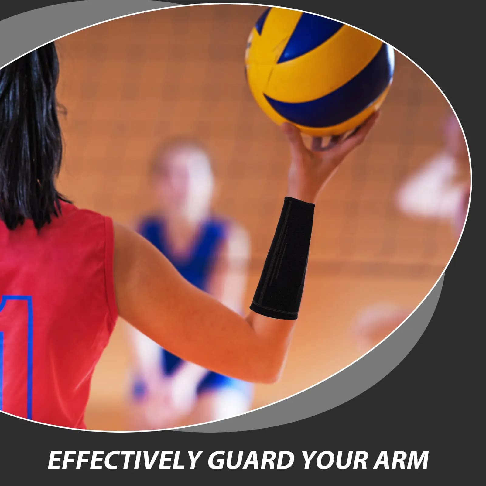 1 paio di supporti per il polso traspiranti per pallavolo, protezioni elastiche per il braccio, ideali per allenamento ed esercizio fisico, recupero.