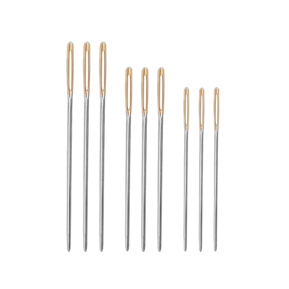 9 pezzi aghi per punto grande a testa tonda aghi per cucire in filato smussato per lavorare a maglia uncinetto punto croce 5,3 cm 6 cm 7 cm in acciaio inossidabile