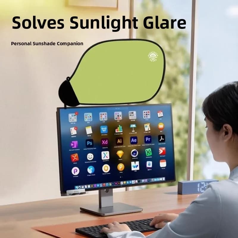 Adjustable Sunset for Computer Monitor, Office Desk Dark Tent, Protective Screen Durable Business Style Rows