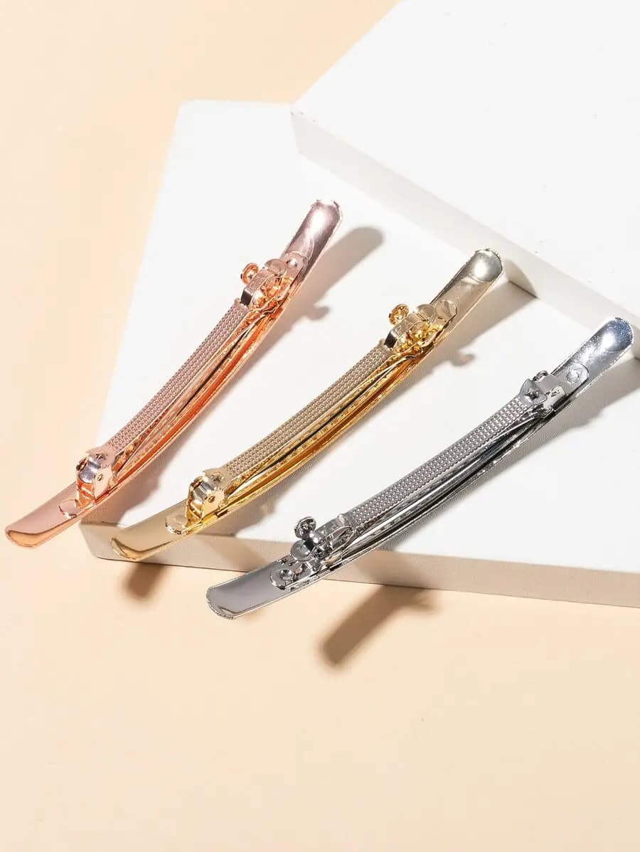 3pcs Geometric Hair Clips Casual Claw Clips For Women Hair Accessories