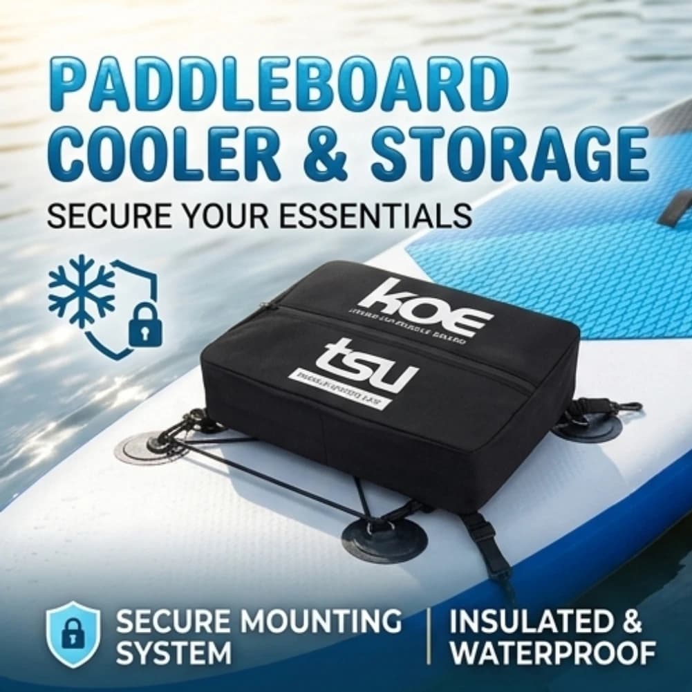 Borsa Termica Impermeabile per Paddle Board con Ganci Girevoli per SUP, Borsa a Rete per Tavola da Surf, Accessorio per Sport Acquatici