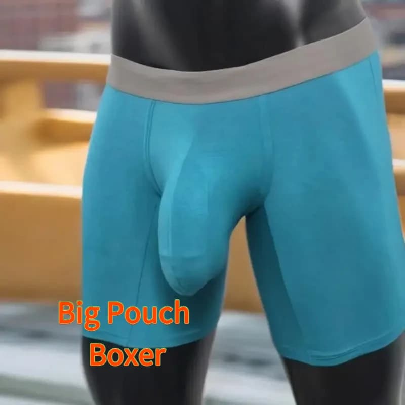 Modal Abcd Big Pouch Boxer Shorts Men's Sexy Bugle Enhancing Panties Breathable U Conxex Underpant Moisture-wicking Underwear