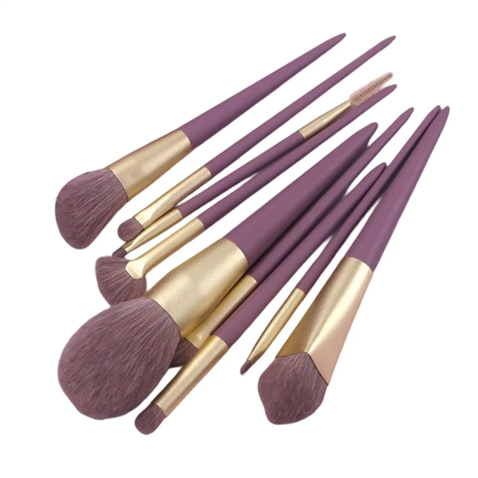 Set of 9 makeup brushes, foundation brushes, powder, shadow, nuance, makeup tools with case.