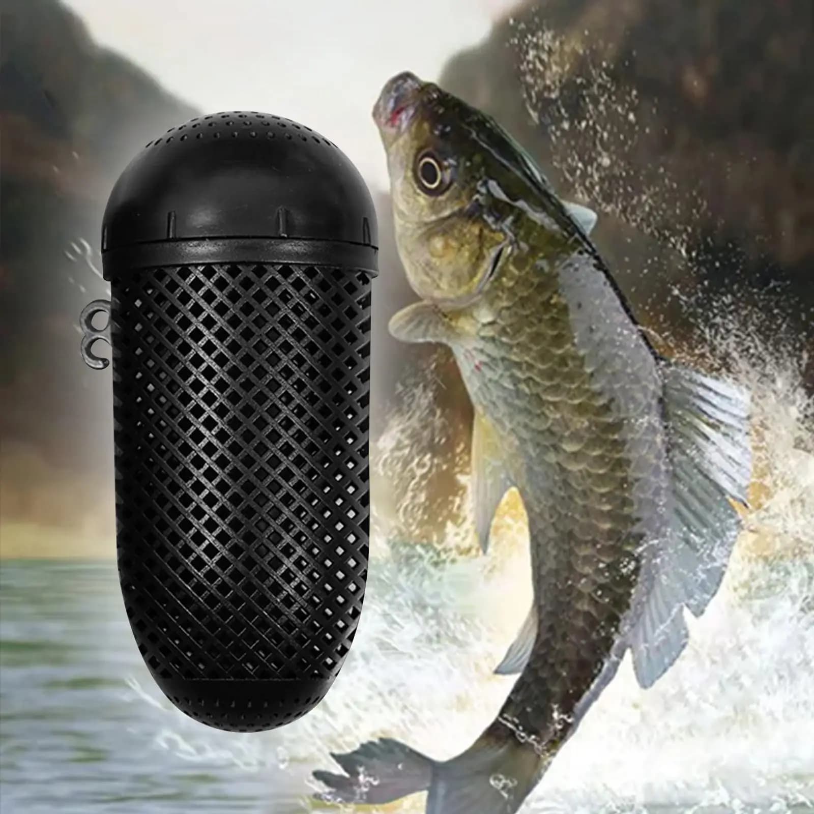 Plastic Fishing Cage Feeder Lightweight Outdoor Tackle Accessories Lure Box Basket for Carp Crawfish Fishing