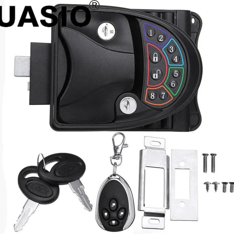 Serratura intelligente per camper, serratura per porta senza chiave per roulotte, maniglia con chiave per roulotte, camper, caravan e camion