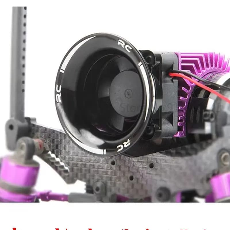Copertura Ventola in Metallo con Canale d'Aria in Alluminio Migliore per Motore 550 540 3650 Dissipatore di Calore Motore Elettrico per Auto Modello RC HSP TAMIYA SCX10