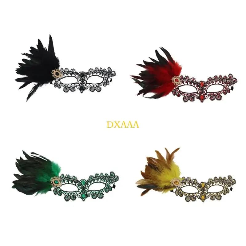 DXAA Halloween Mask,Masquerades Venetians Mask Lace Eye Mask,Half Face Masquerades Mask for Carnivals Ball Party