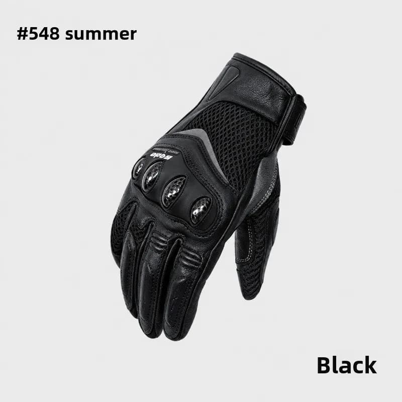 Guanti da Moto Estivi da Donna STAR FIELD KNIGHT, Traspiranti in Pelle, Touchscreen, Protettivi, con Nocche in Fibra di Carbonio