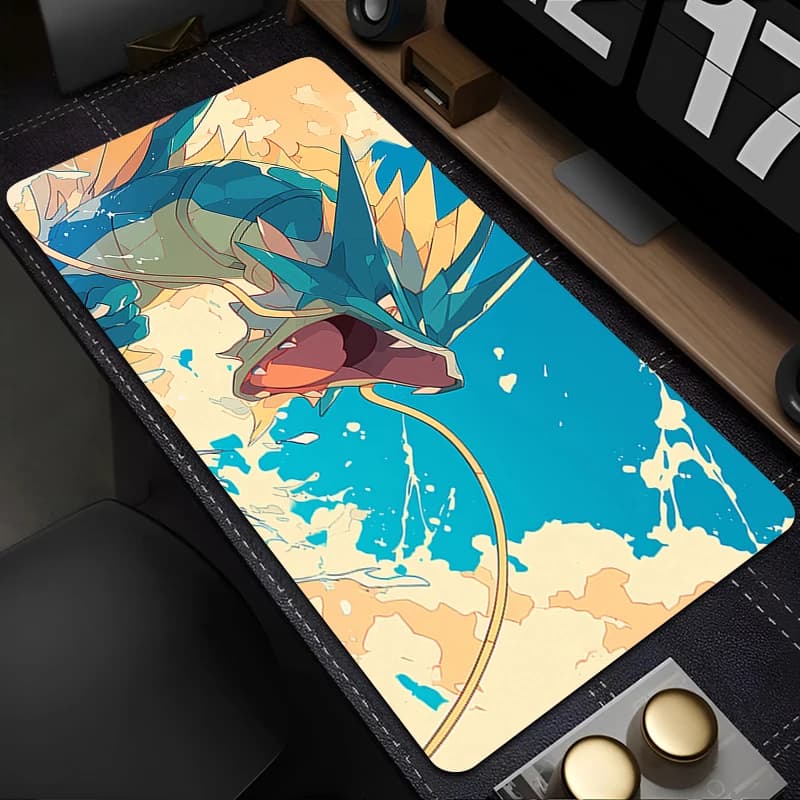 Mouse mat Pokemon Gyarados 90x40 cm Game computer desk mat Modern keyboard and laptop mat XXL game mouse mat for best gift