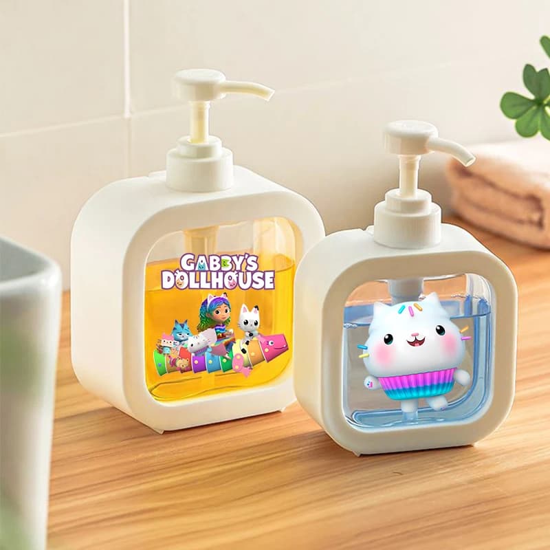 1 Pezzo Bottiglia per Lozione Gabbys Dollhouses, Flacone per Gel Doccia, Dispenser Portatile da Viaggio per Sapone