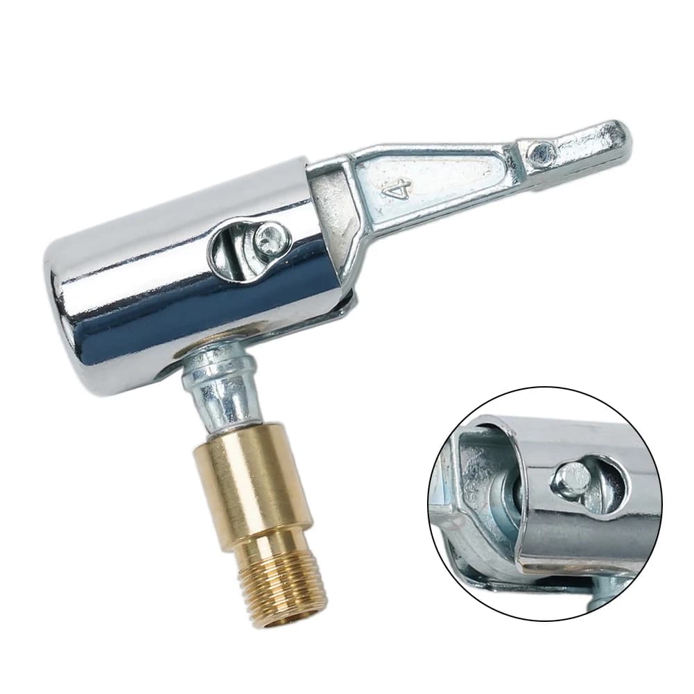 1 Pezzo Connettore a Clip per Valvola Gonfiatore Pneumatici Auto/Camion in Ottone, Pompa Gonfiabile Portatile con Blocco per Riparazione Tubi