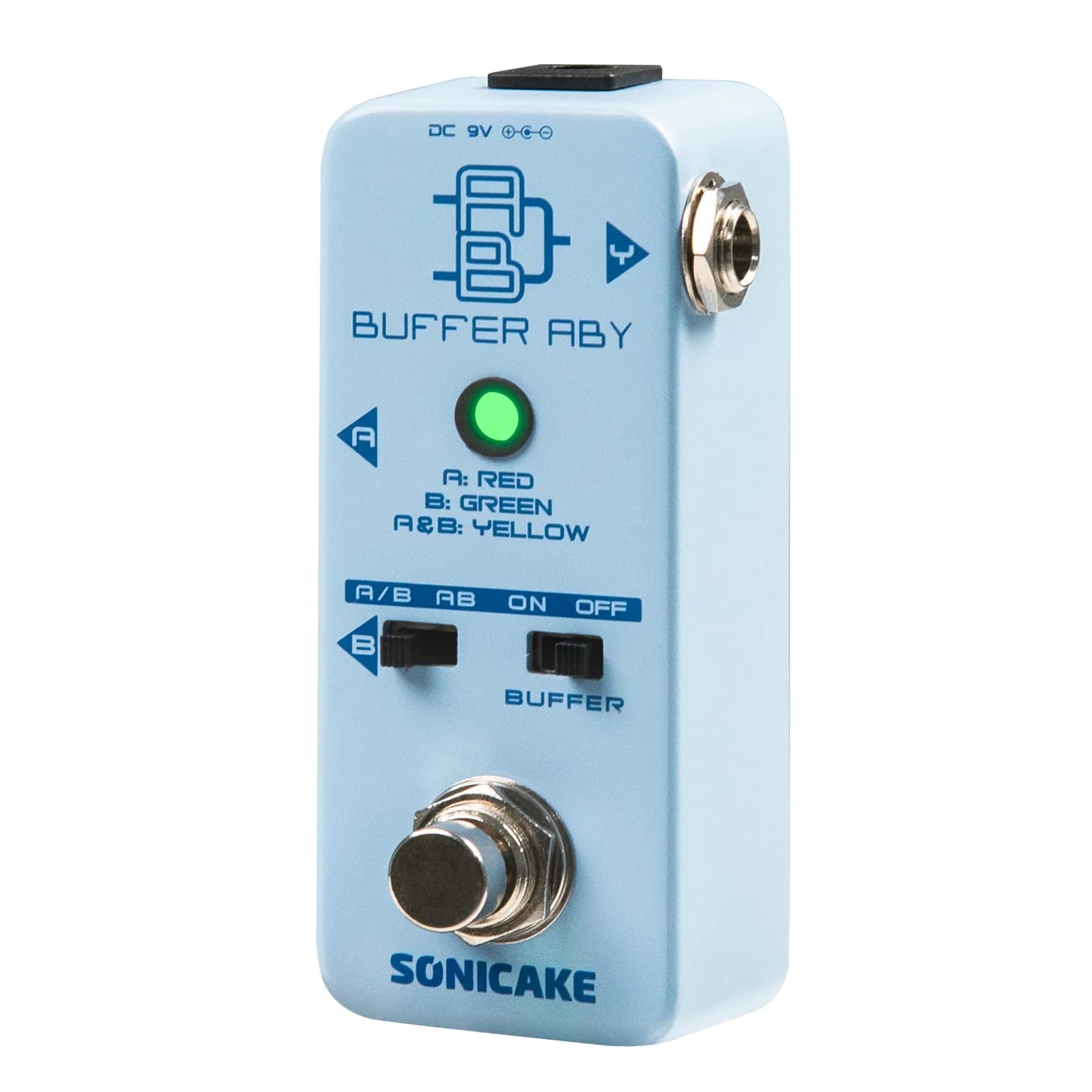 SONICAKE Buffer ABY Selettore linea AB Switch Mini effetti per chitarra Pedale True Bypass con interruttore buffer QSS-23