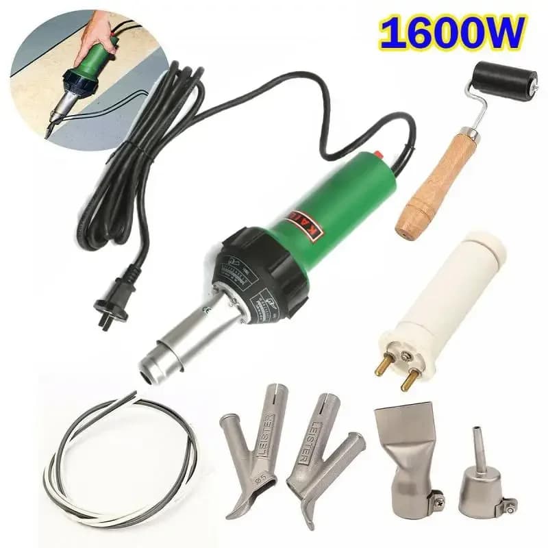 1600W Pistola ad aria calda Torcia per saldatura in plastica Pistola termica Vinile Saldatore per pavimenti in PVC per foglio di geomembrana del serbatoio dell'acqua PP PE
