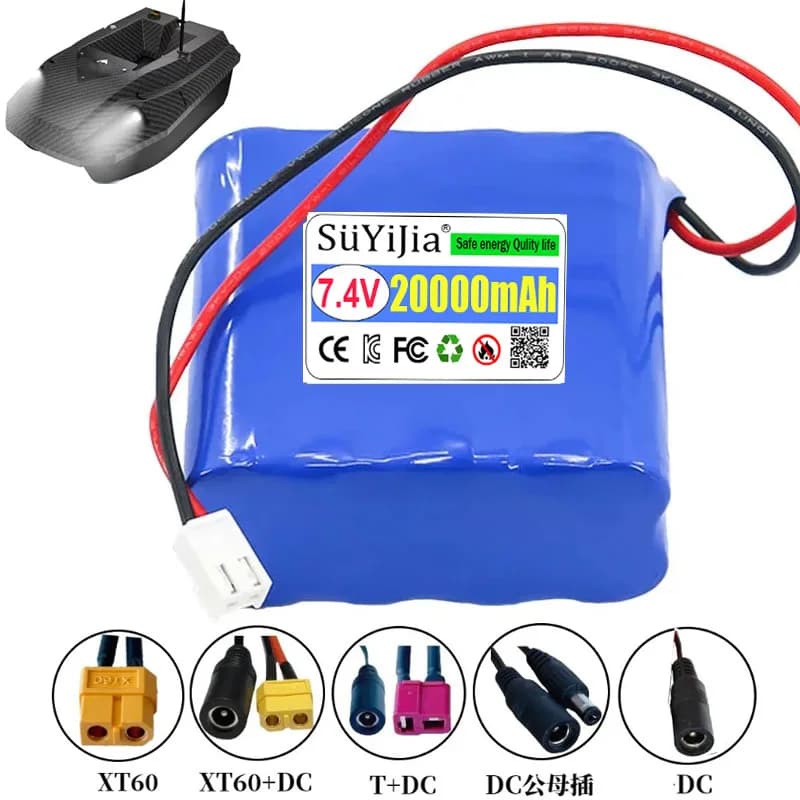 Batteria al Litio 18650 D50B GPS Bait Boat 7.4V 20000mAh per Ascensore, Citofono, Videocitofono, Luce di Emergenza