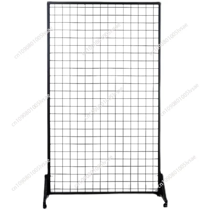 1 Piece Metal Grilled Panel 60x100cm Easy to Install, Scaffale Organizer with Earth Supports