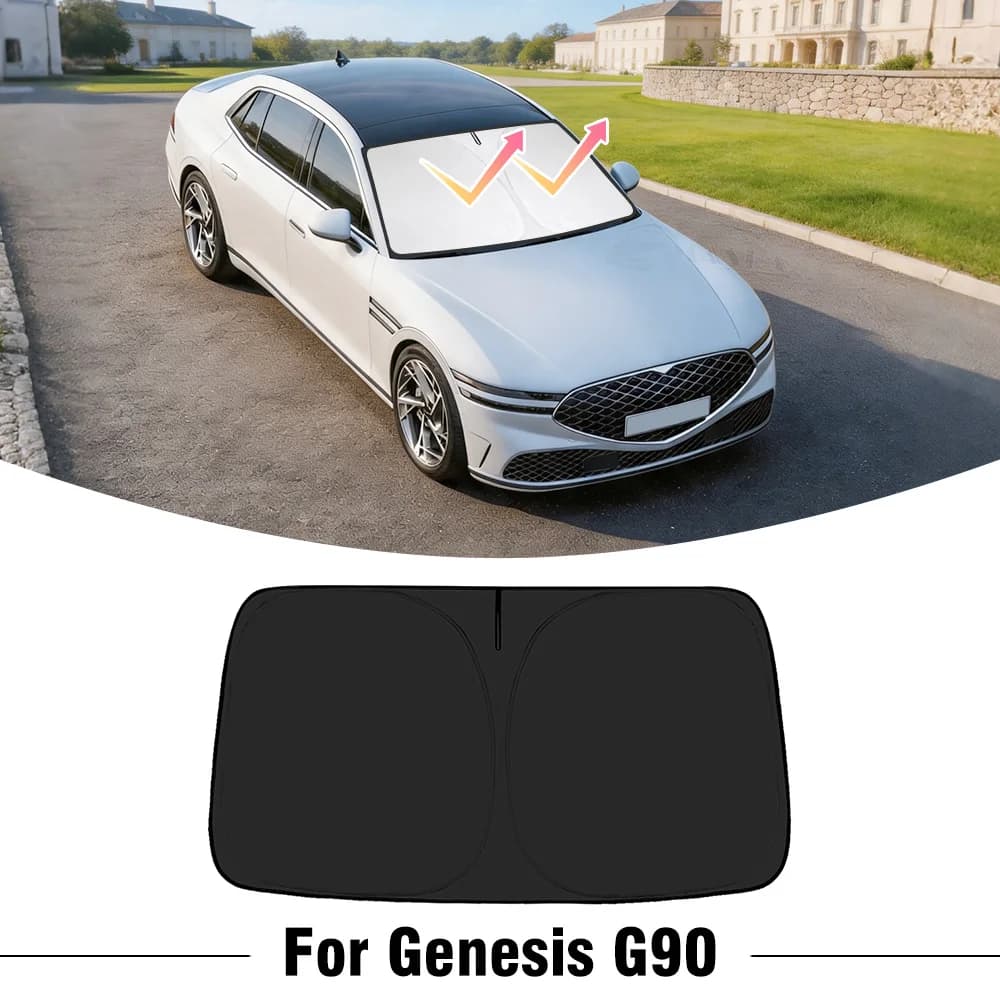 Car Windshield Sunshade Cover For Genesis G90 2016-2023 2024 2025 2026 Front Window Sun Shade Visor UV Protection Accessories