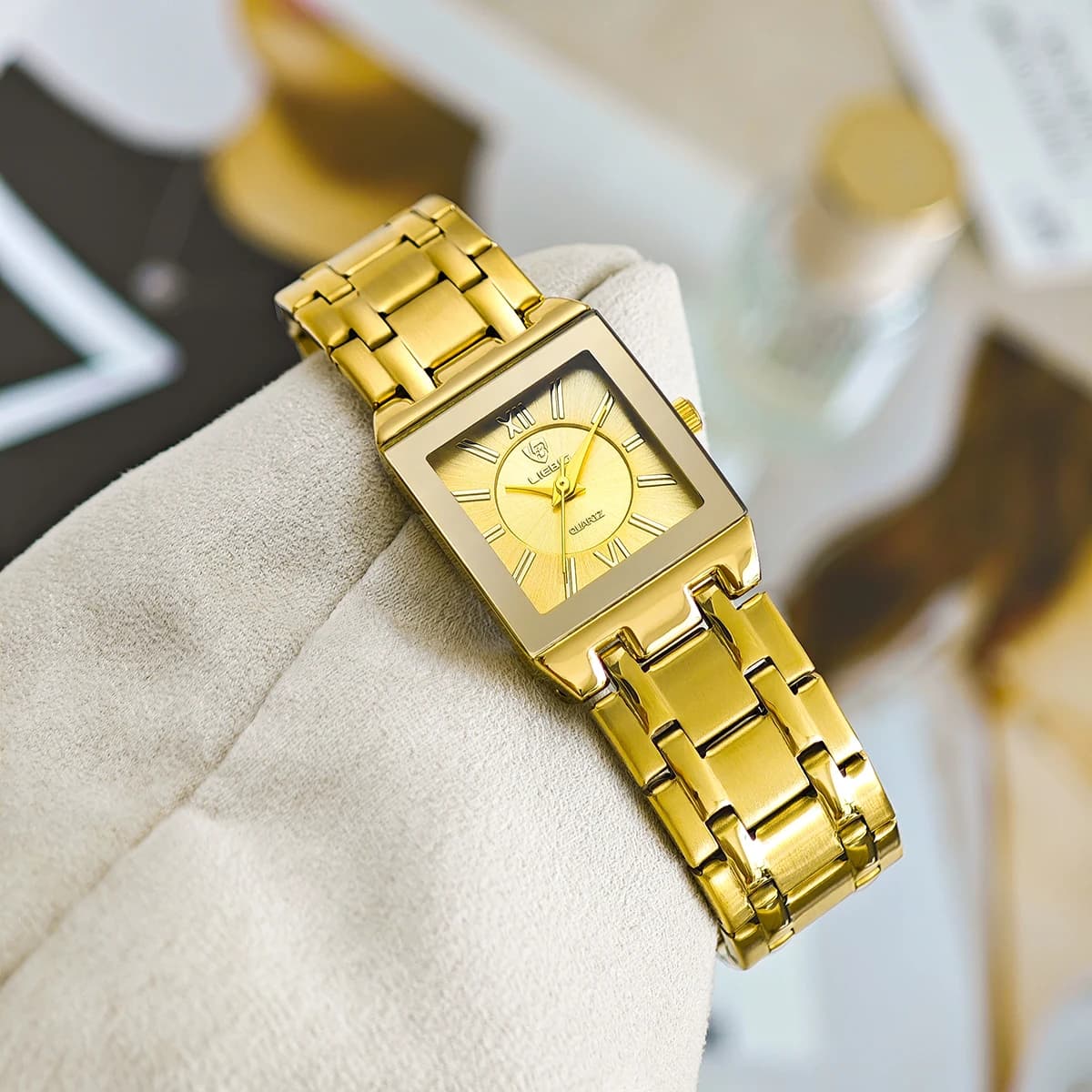 LIEBIG Luxury Quartz Watch Automatic Fashion Men's Watch Elegant Stainless Steel Strap Men's Watch Reloj Mujer