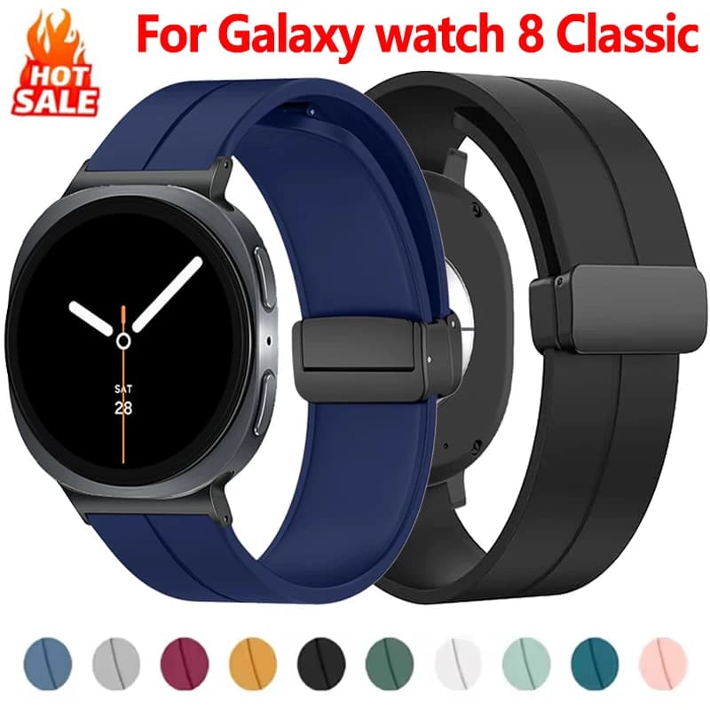 Silicone magnetic bracelet for Samsung galaxy watch 8 Classic 40mm 44mm 46mm wrist strap galaxy watch 8 strap