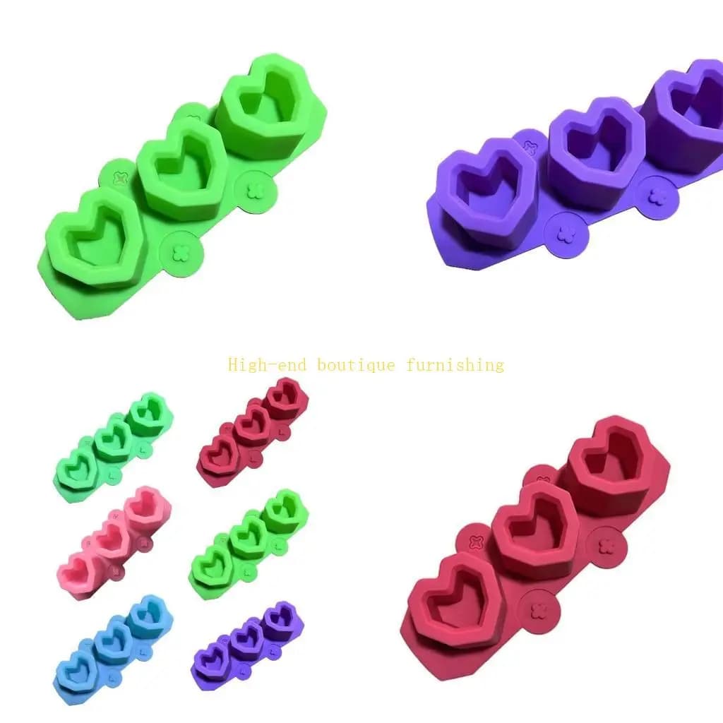 L9NB Stampi per calcestruzzo in silicone a 3 fori Vaso da fiori Stampo per calcestruzzo Vaso da fiori Pianta grassa Supporto per