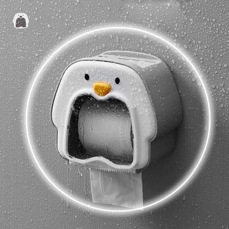 Portafazzoletti per cartoni animati senza punzonatura portaoggetti per bagno portarotolo impermeabile per carta igienica a parete