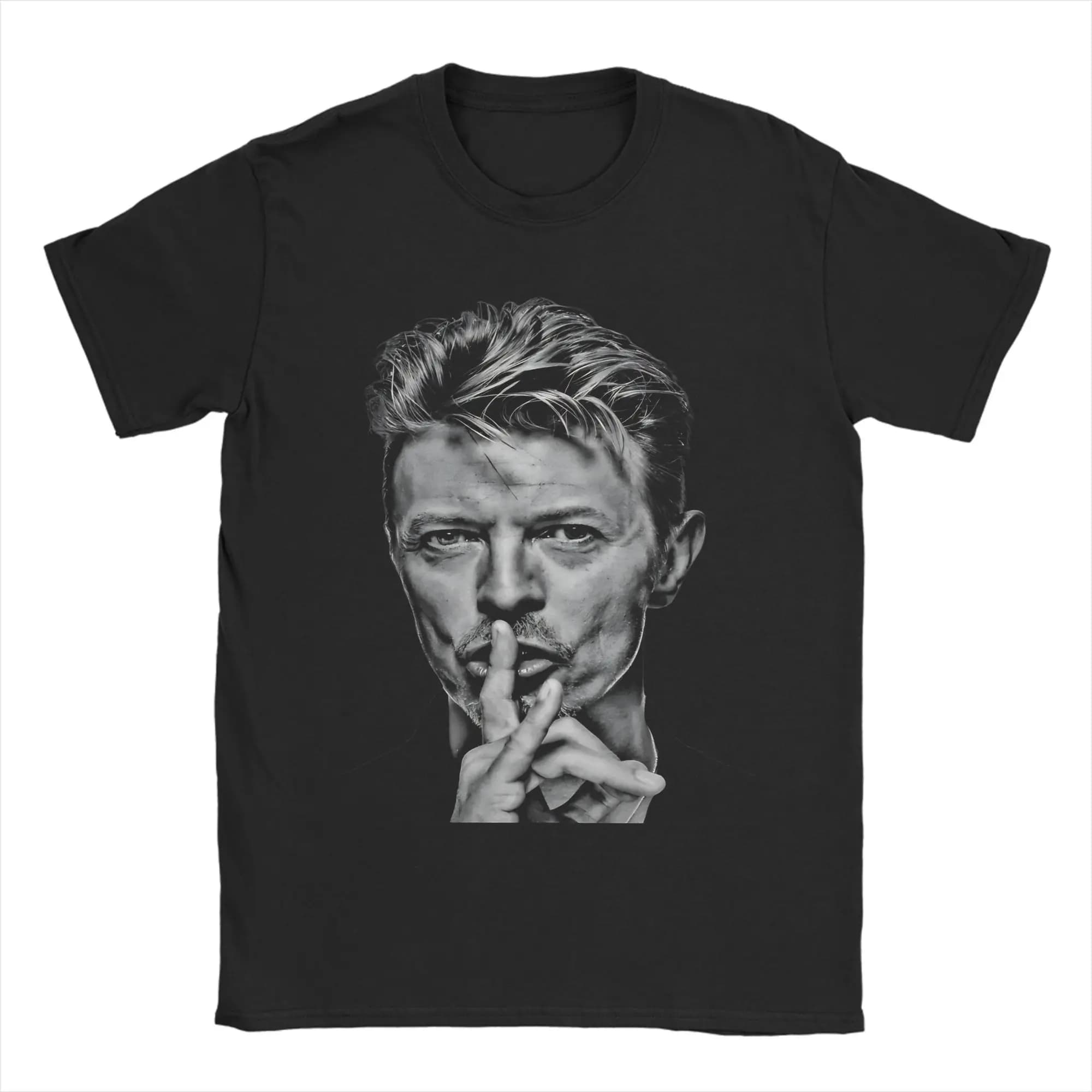 Maglietta Davids Bowies da uomo in cotone, maglietta creativa, girocollo, manica corta, 4XL 5XL