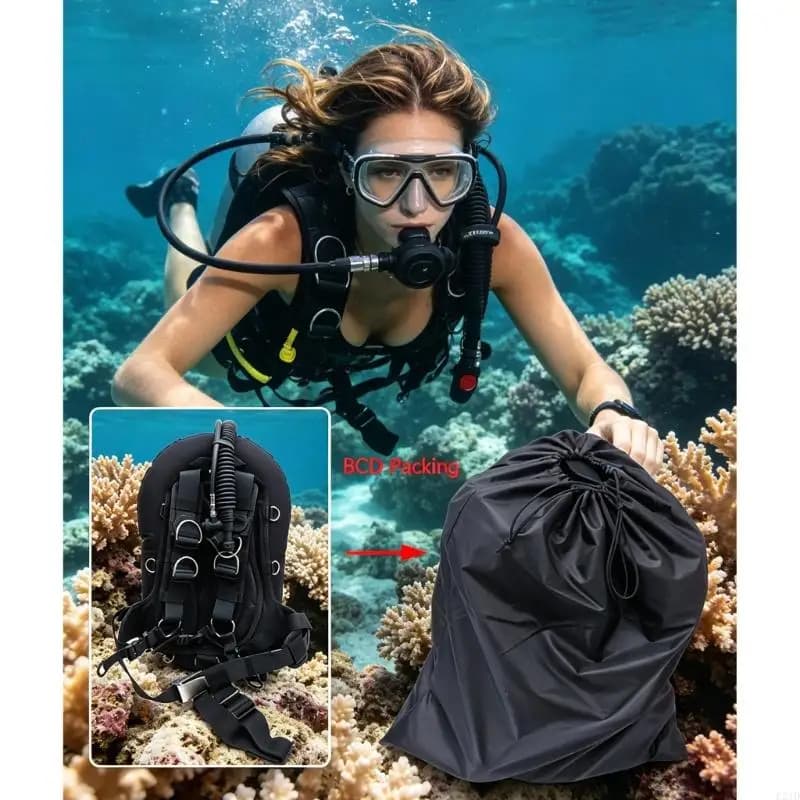 Snorkeling Gear Drawstring Bag Portable Snorkel Equipment Bag