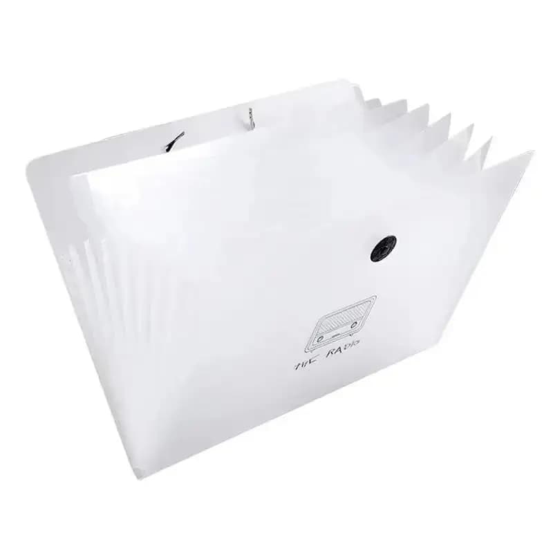 Cartella portadocumenti con inserto trasparente Borsa per documenti A4 Organizzatore porta cartelle portafoglio espandibile multistrato per cancelleria per ufficio scolastico