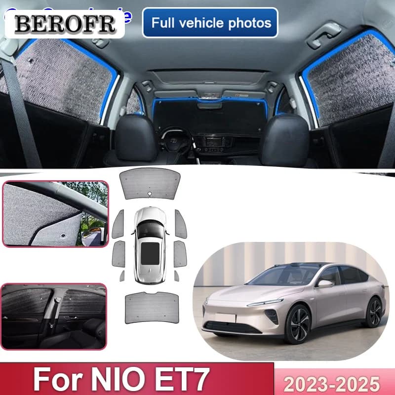 Car Sunshades For Nio ET7 2023-2025 Full Coverage Sun Shade Heat Insulation Windshield Cover Reflective Visors Auto Accessories