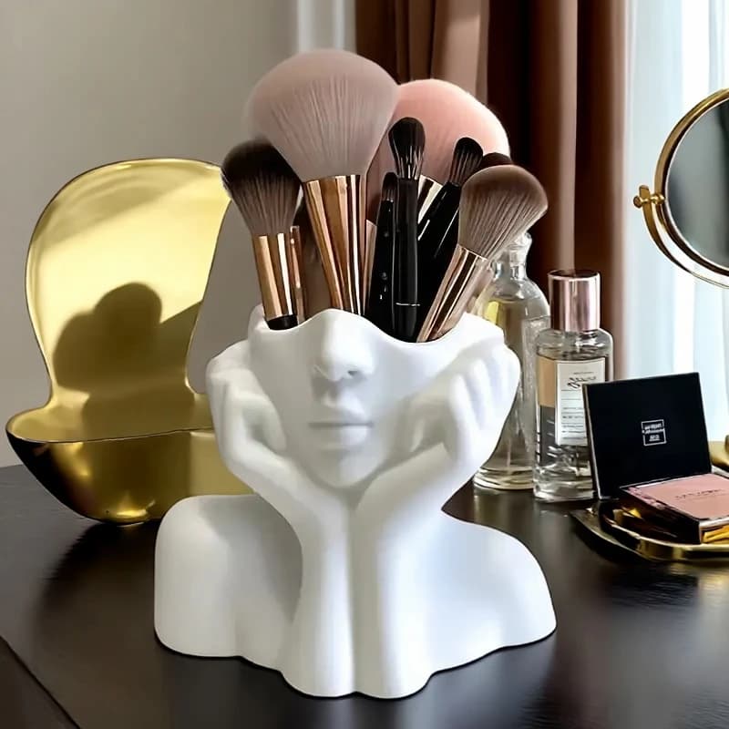 Face Shape Makeup Brushes - Portable Storage Box Beauty Makeup Box, Women's/Woman Design