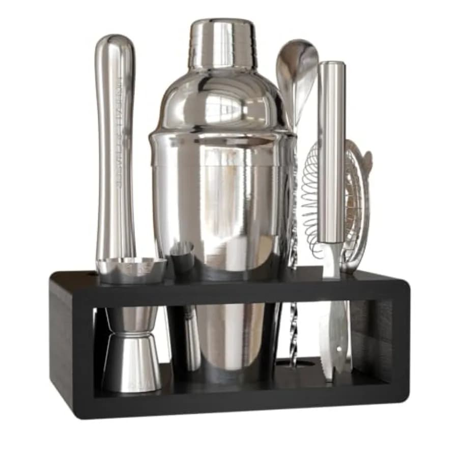 Cocktail Shaker Set: Bartender Kit for Home Bar Mixology Cocktail Bar Set Plus E-Book with 30 Recipes
