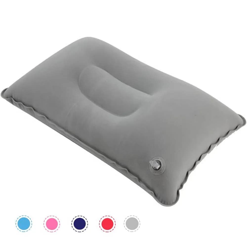 Cuscino da viaggio gonfiabile Cuscino d'aria portatile per campeggio Escursionismo Home Office Pisolino Dormire Collo Vita Supporto lombare