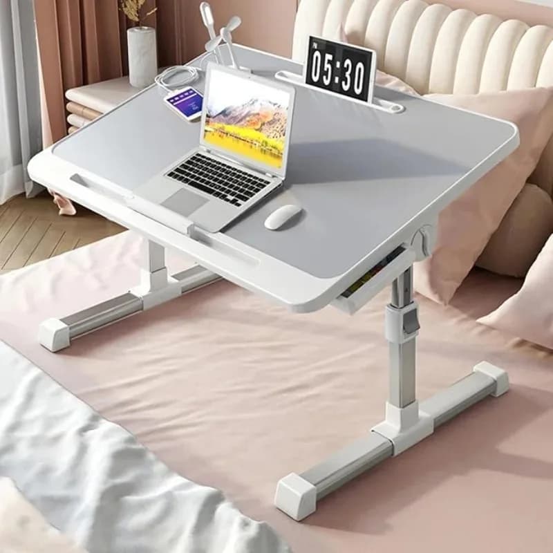Vassoio da letto per laptop Tavolo da letto regolabile per laptop Tavolo da terra portatile Gambe pieghevoli Tavolo da tablet per divano Divano da pavimento