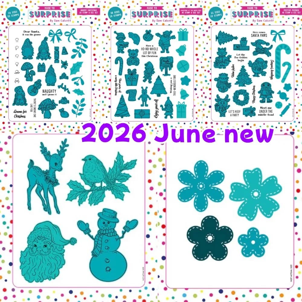 2026 June new Made To Surprise Die metal cut dies and clear stamps scrapbooking to make paper engraving frames card craft set