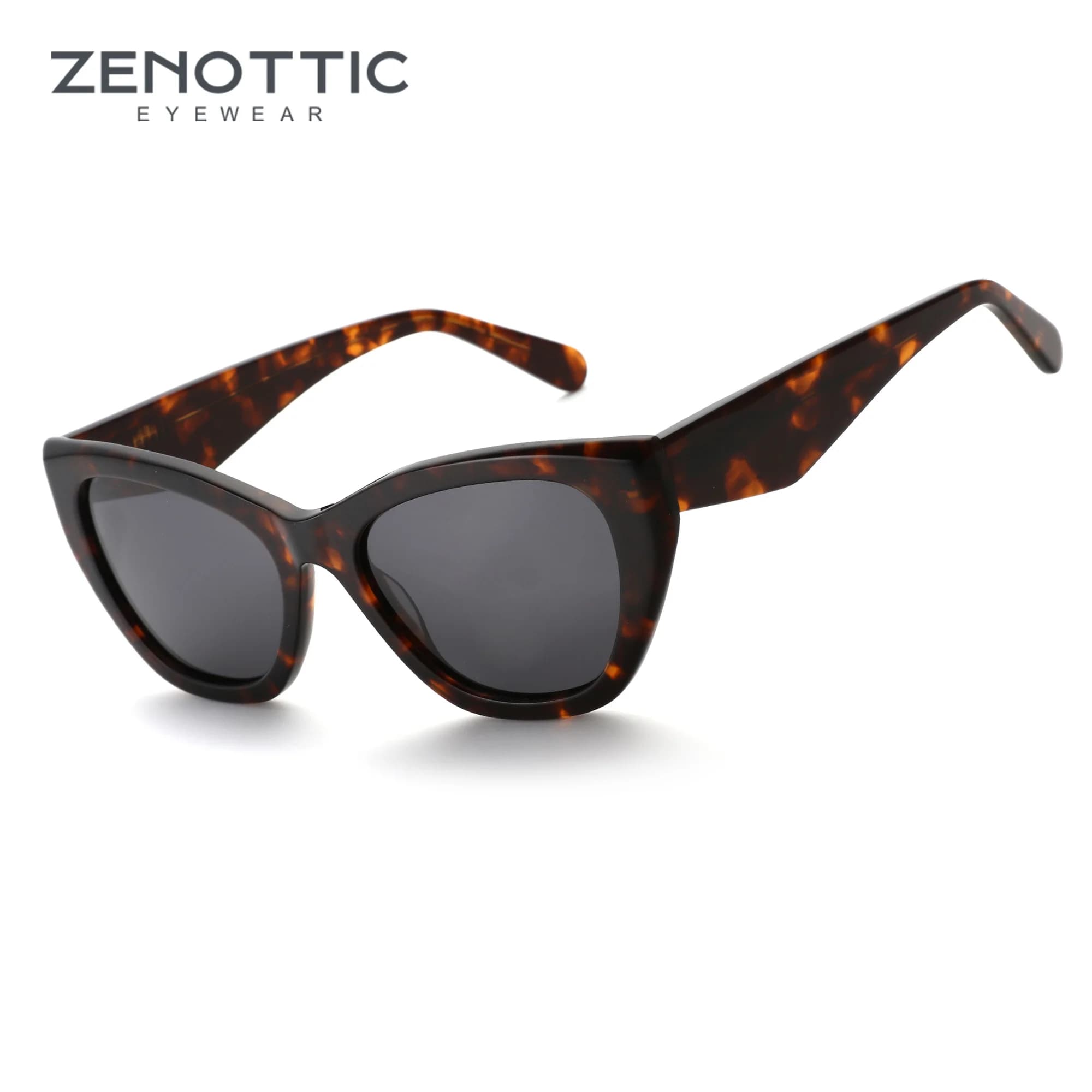 ZENOTTIC Women's Polarized Butterfly Sunglasses Handmade with Acetate lampshade UV400 Sunglasses Square Sunglasses for Shopping Gift