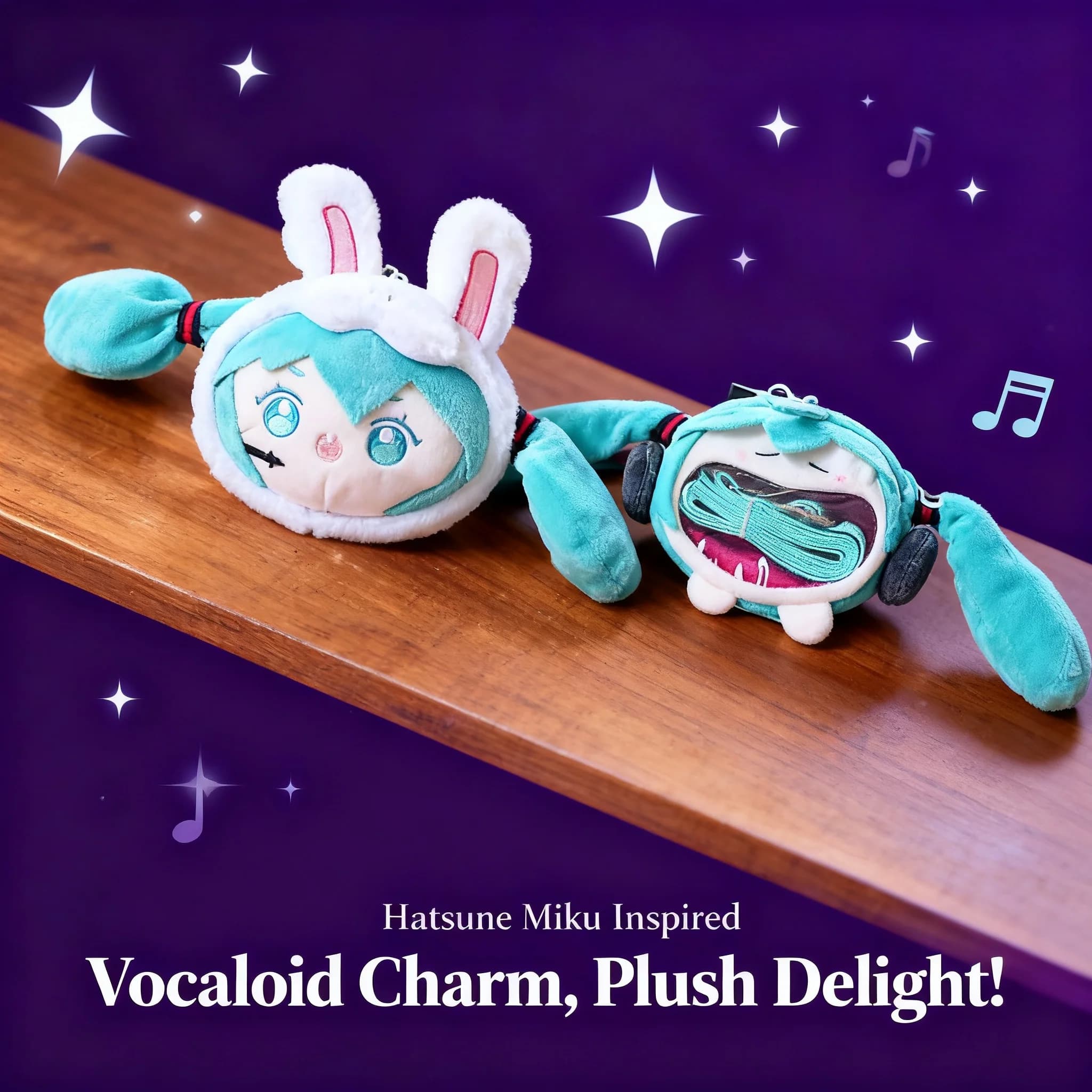 Portachiavi con Bambola di Peluche Anime Hatsune Miku, Portamonete, Giocattolo Cosplay, Morbido Animale Imbottito, Charm per Zaino, Regalo Kawaii