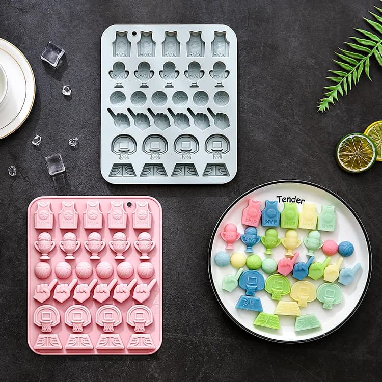 Stampo in silicone a tema basket, stampo per dolci, stampo per resina epossidica, stampo per caramelle morbide e stampo per cioccolato