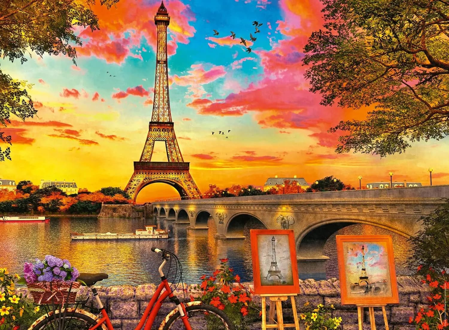 Notte alla Torre Eiffel nel Paesaggio di Parigi Puzzle Puzzle 120/300/500/1000 Pezzi Giocattolo Educativo per Adulti/Bambini Regalo