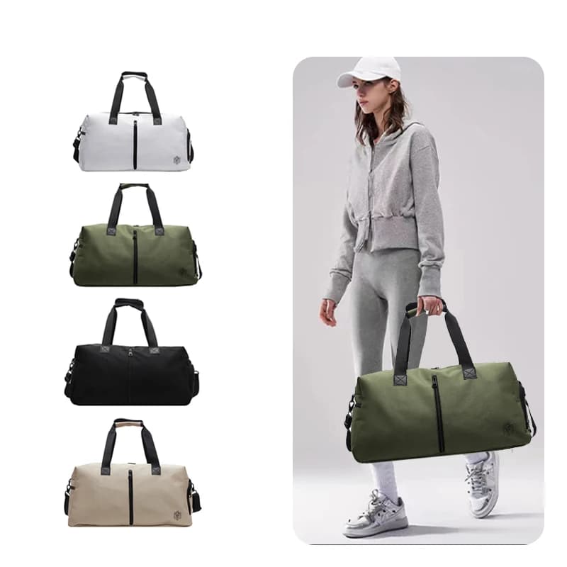 1 borsa da palestra per uomo e donna, borsone sportivo resistente all'acqua con scomparto per scarpe e tasca bagnata per viaggi settimanali e fitne