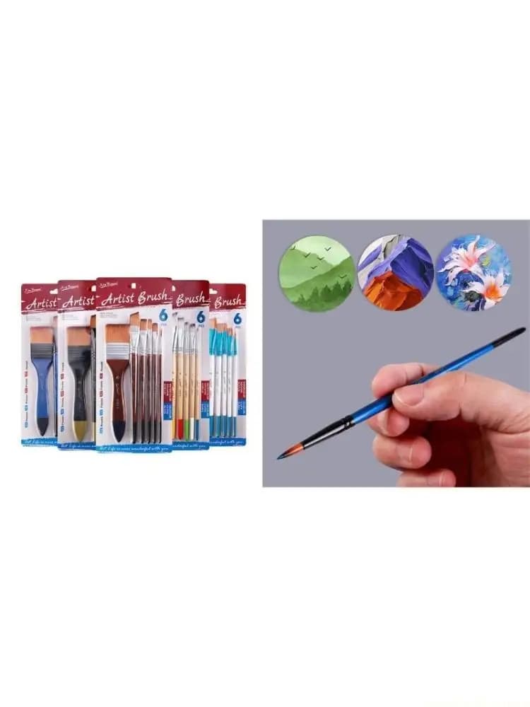 3 Set Acrylic Paint Brush Artist Paint Brushes Watercolor Painting Brushes