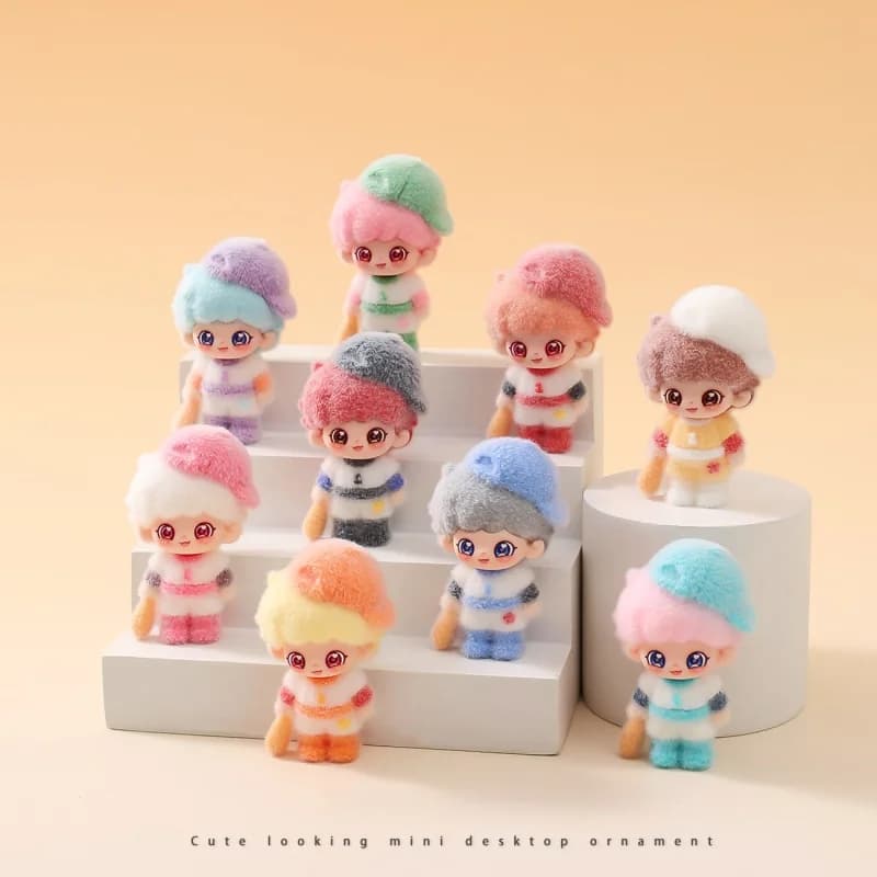 Accessori per Blind Box: Giacca da Baseball in Peluche Floccato a Pois, Giocattoli di Tendenza, Blind Box, Blind Bag, Portachiavi, Regali da Scrivania