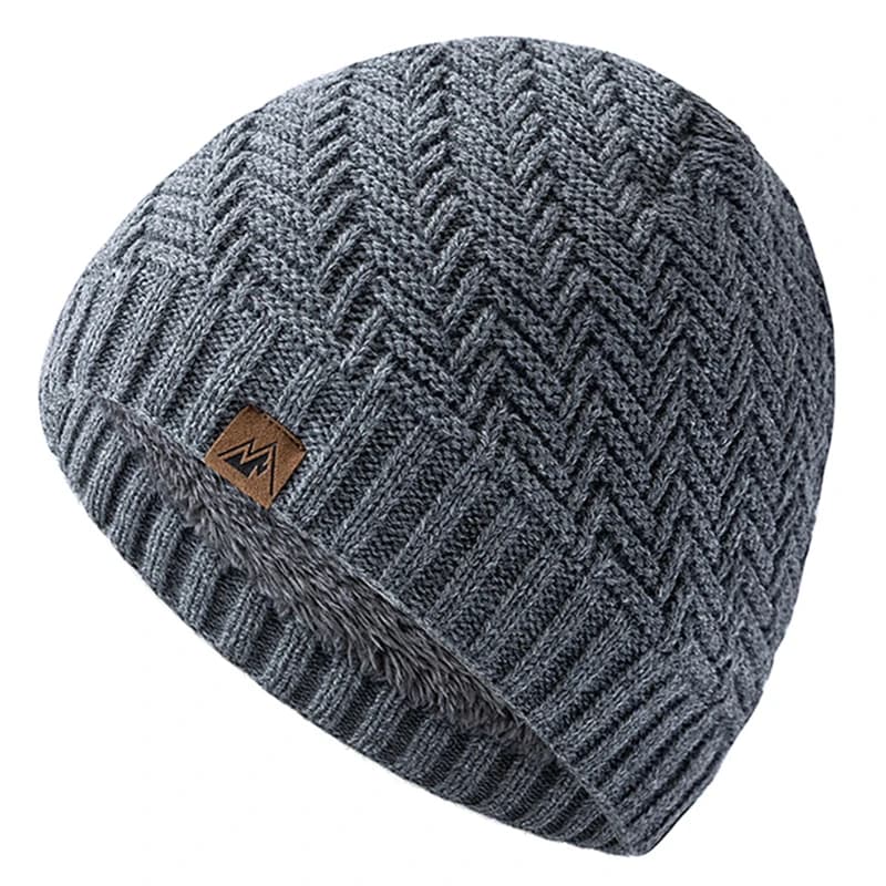 Unisex Winter Hats Peak Labal Fashion knitted hats for men and women Berretto Hot sports hats lined with outdoor plush fur