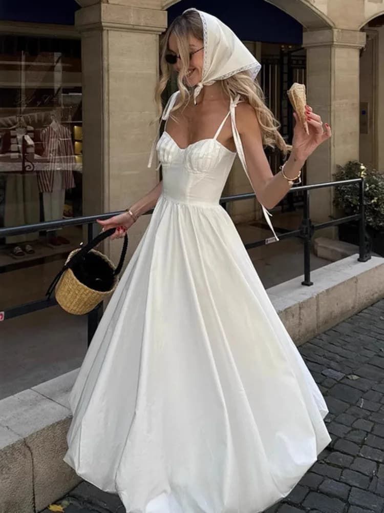Blifanbo Sexy Long Dress with Strap for Women's Spaghetti Elegant Sleeveless Club Party Dress with Thin High Waist Patchwork